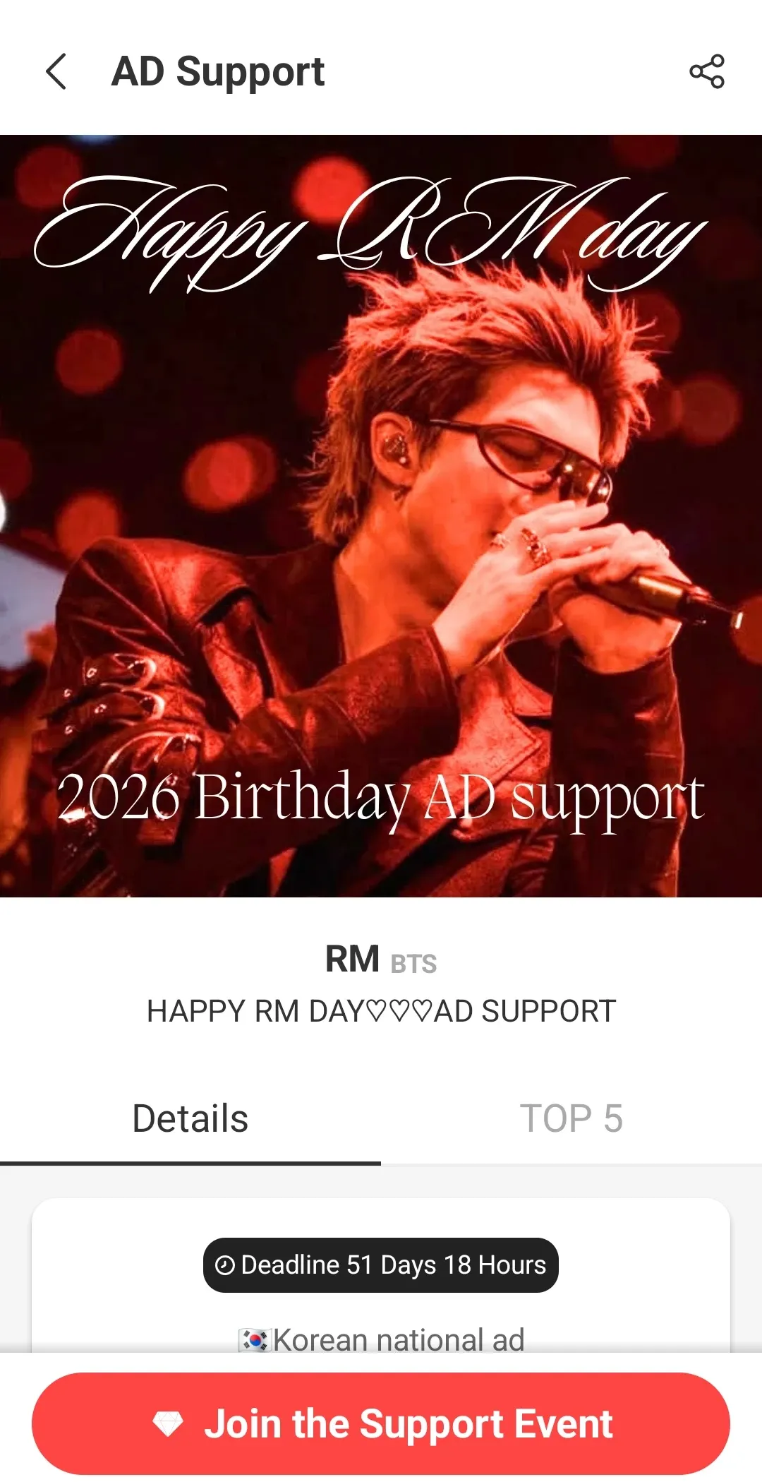 The most beloved wallpaper among RM (BTS)'s fans