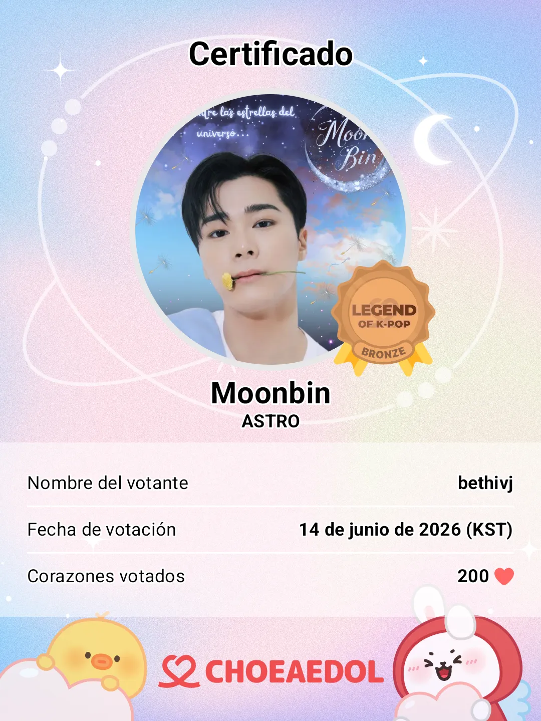 A moment captured by Moonbin (ASTRO)'s fan