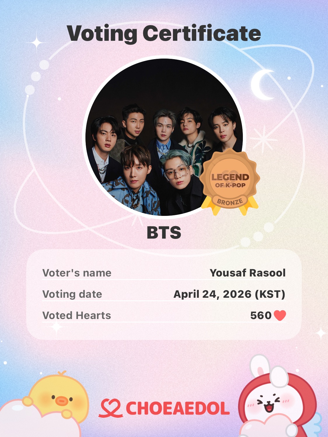 A moment captured by BTS's fan