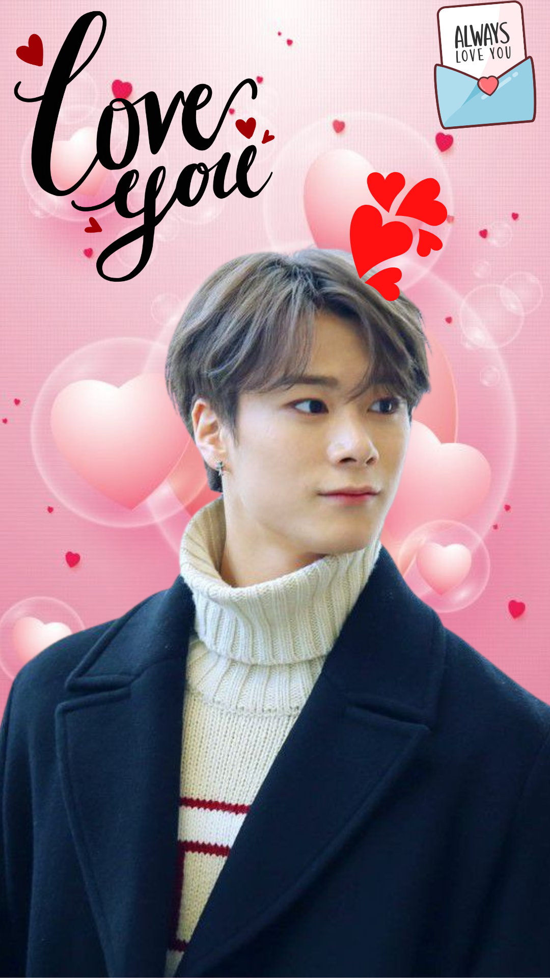 A heartfelt wallpaper shared by Moonbin (ASTRO)'s fans