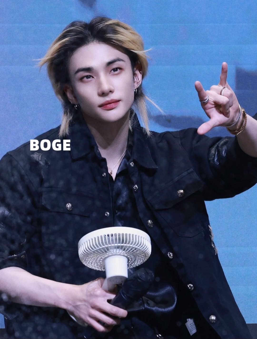 A moment captured by Stray Kids's fan