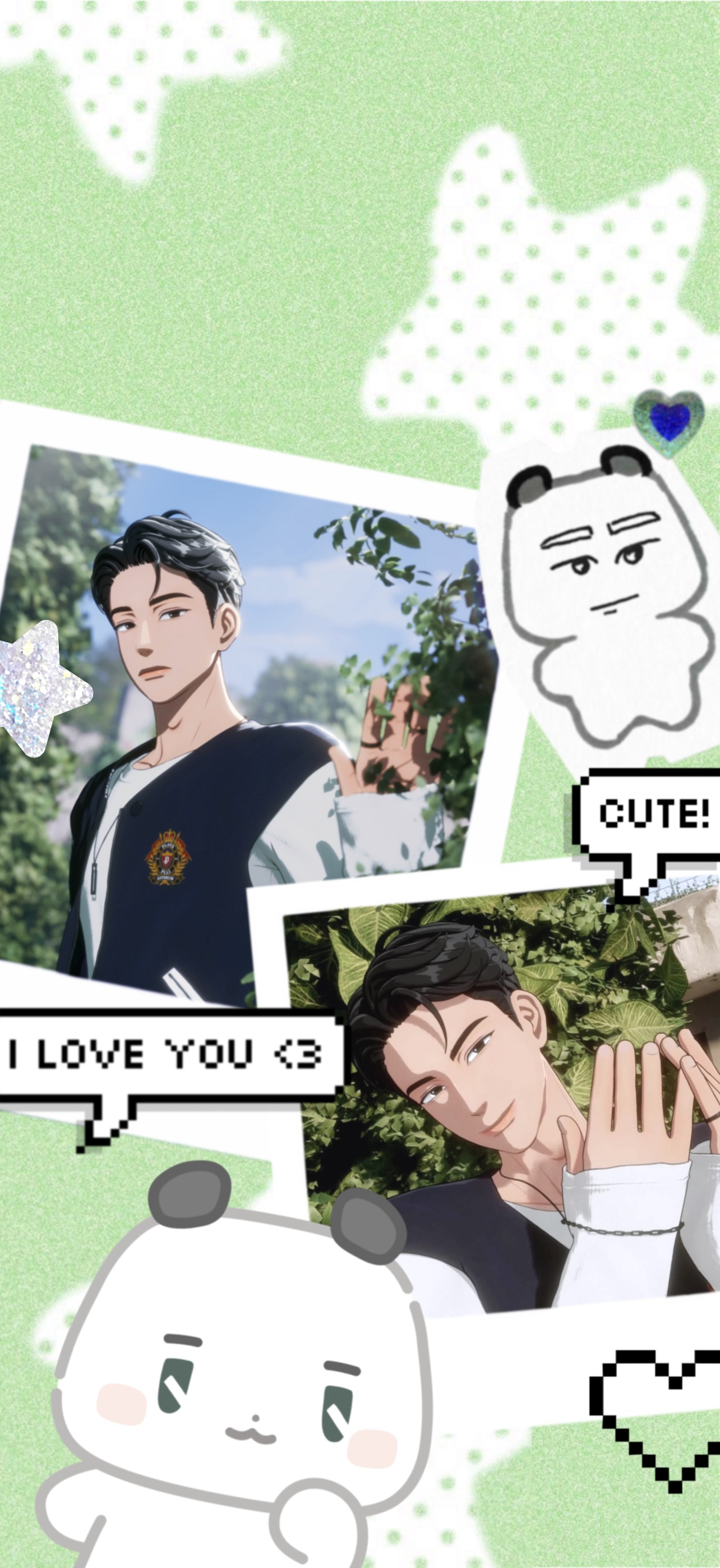 A heartfelt wallpaper shared by Hamin (PLAVE)'s fans