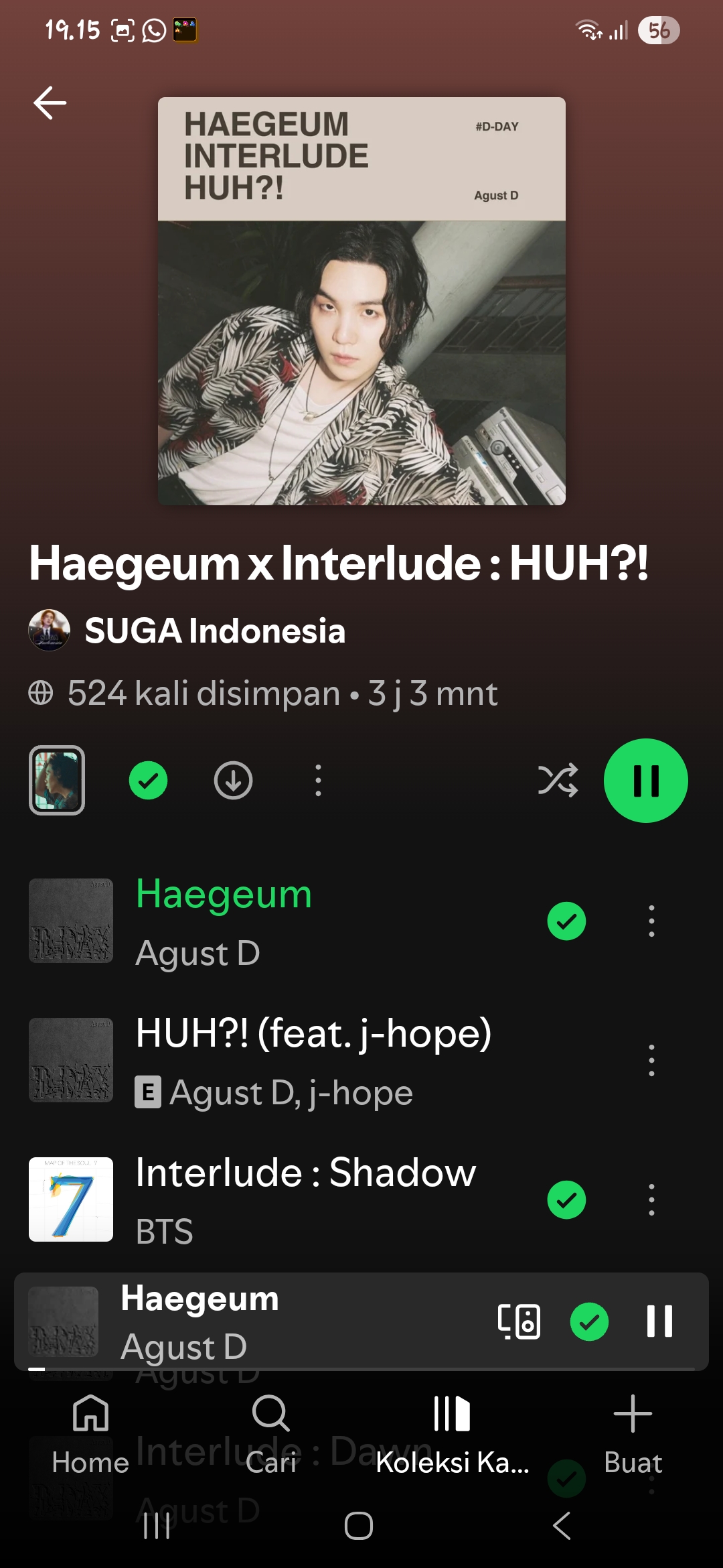 Fan-made special wallpaper for SUGA (BTS)