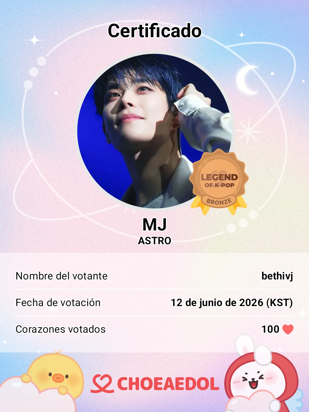 Recent activity shot of MJ (ASTRO)