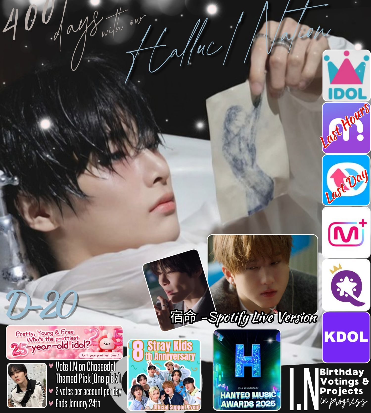 A moment captured by I.N (Stray Kids)'s fan