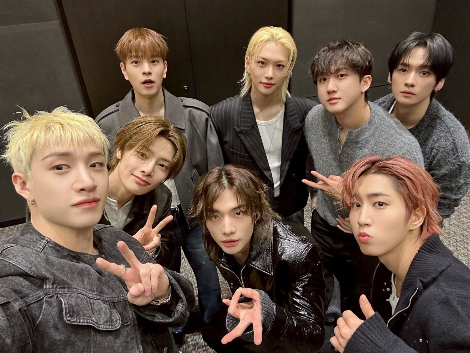 A moment captured by Stray Kids's fan