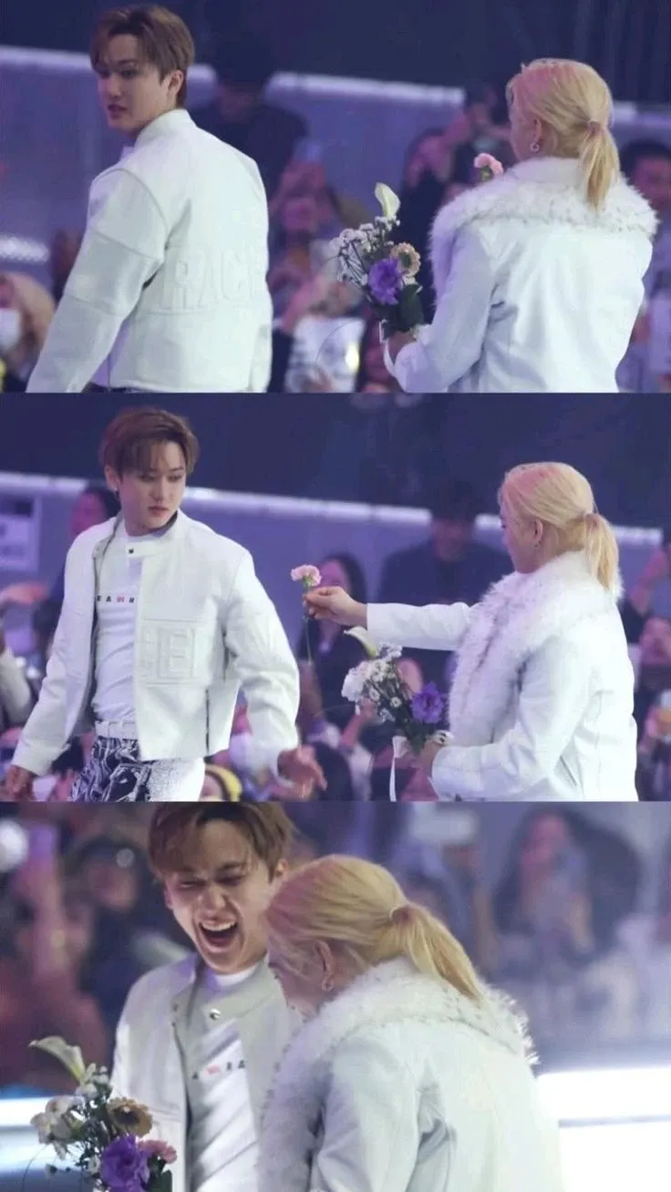 A moment captured by Felix (Stray Kids)'s fan
