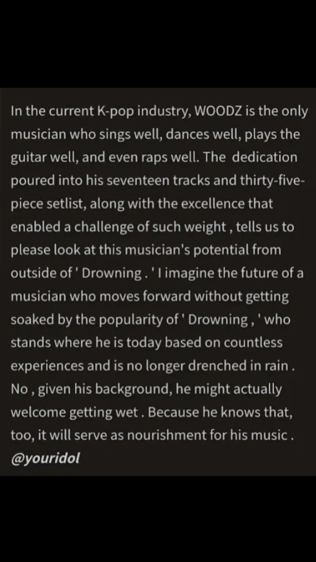 Behind-the-scenes cut of WOODZ