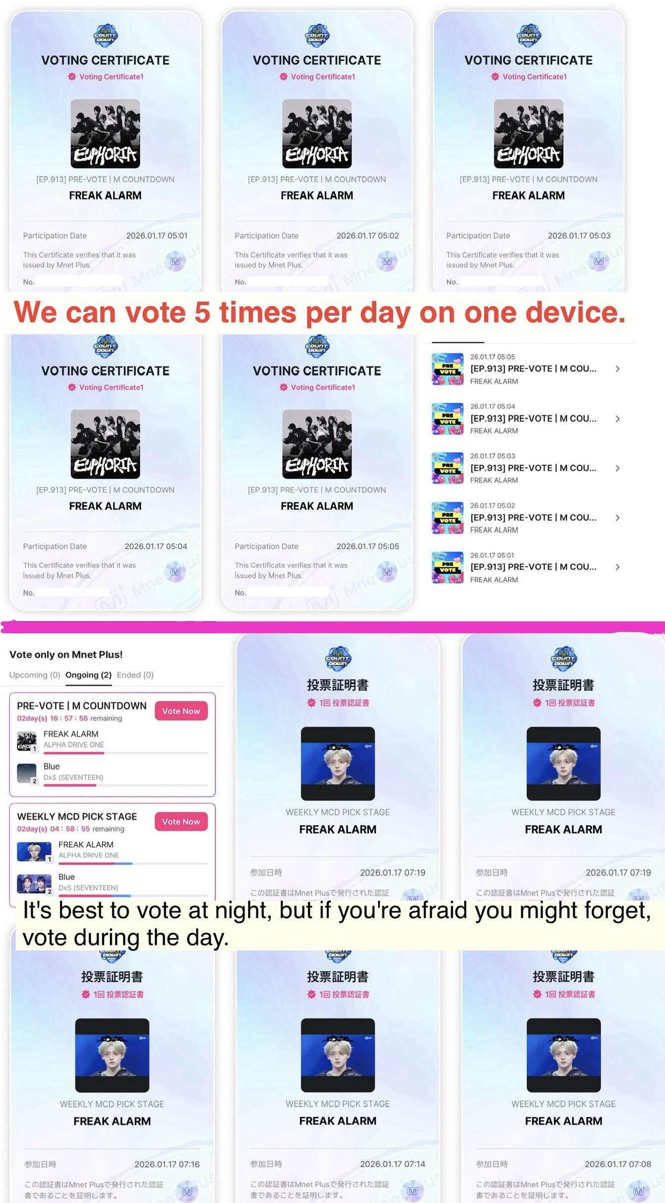 Recent activity shot of Chung Sanghyeon (ALPHA DRIVE ONE)