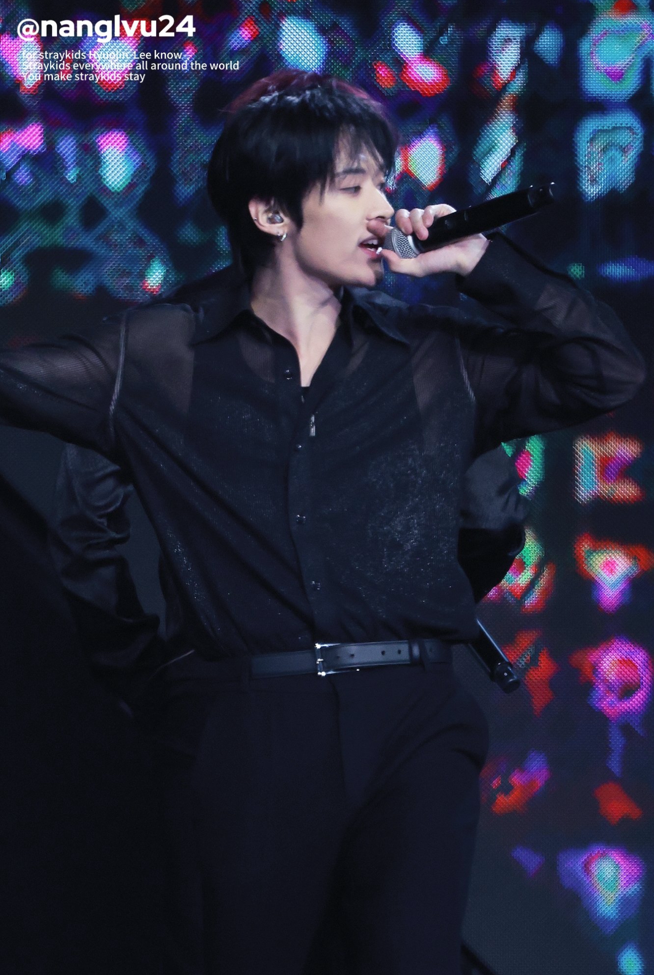 A moment captured by Lee Know (Stray Kids)'s fan