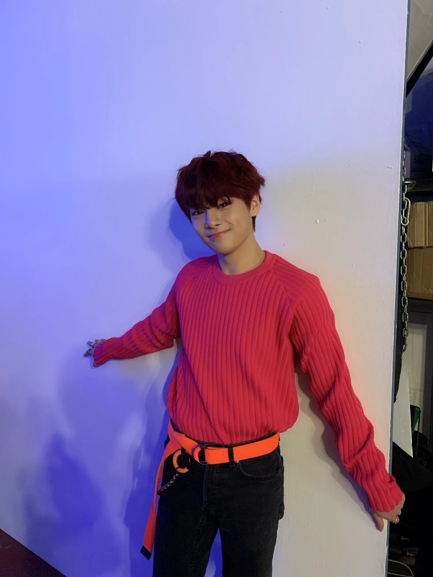 A moment captured by Stray Kids's fan
