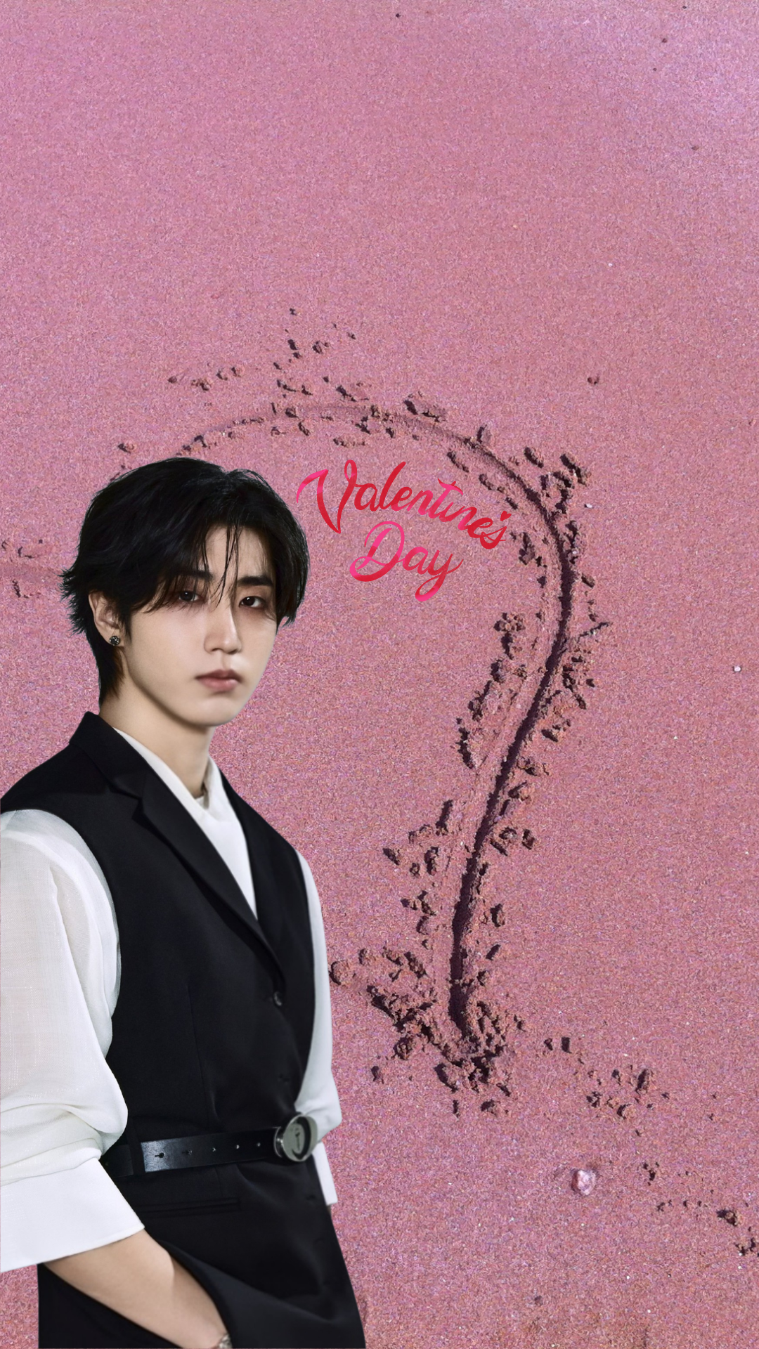 A heartfelt wallpaper shared by HAN (Stray Kids)'s fans