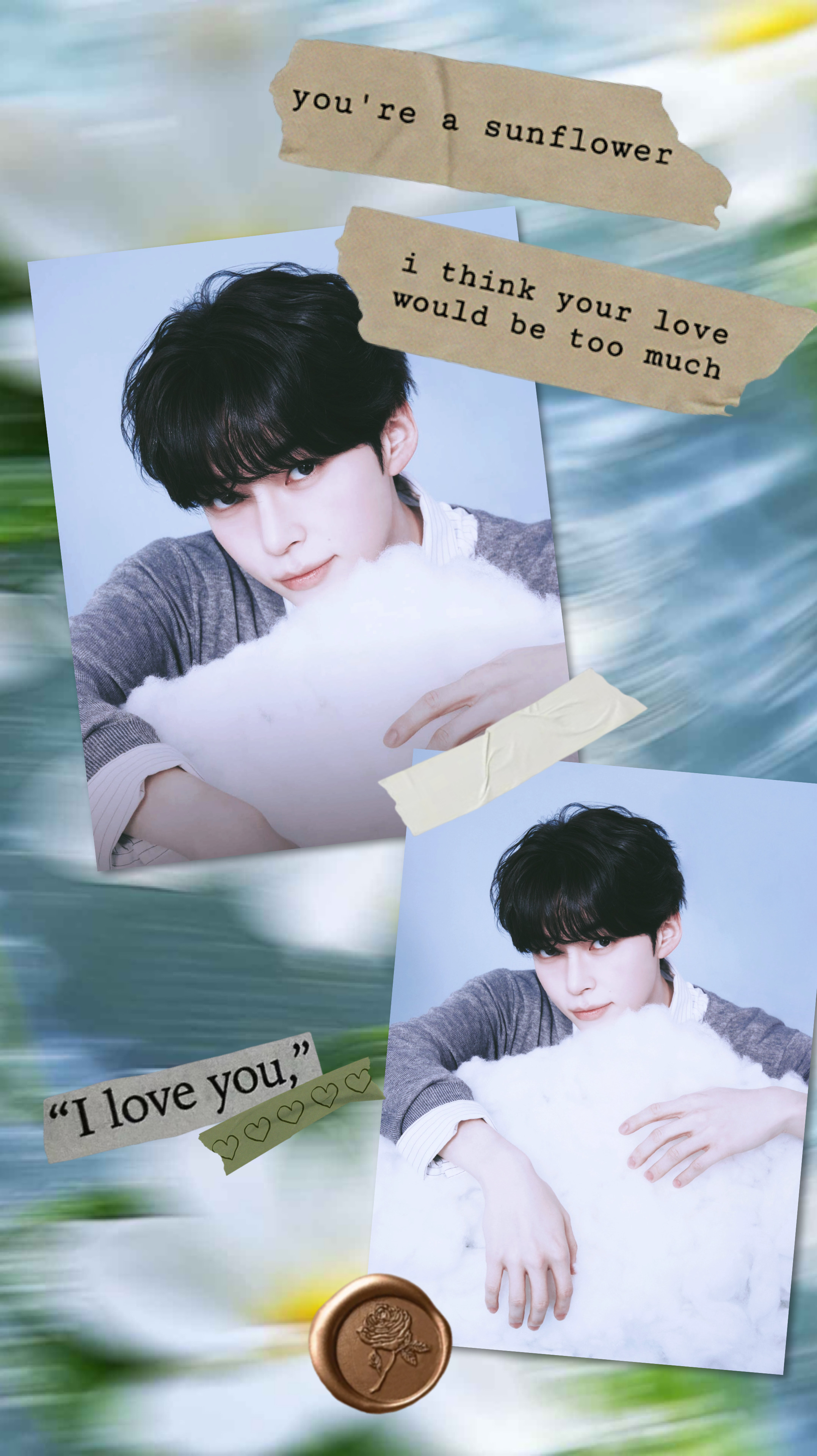 A heartfelt wallpaper shared by Sung Hanbin (ZEROBASEONE)'s fans