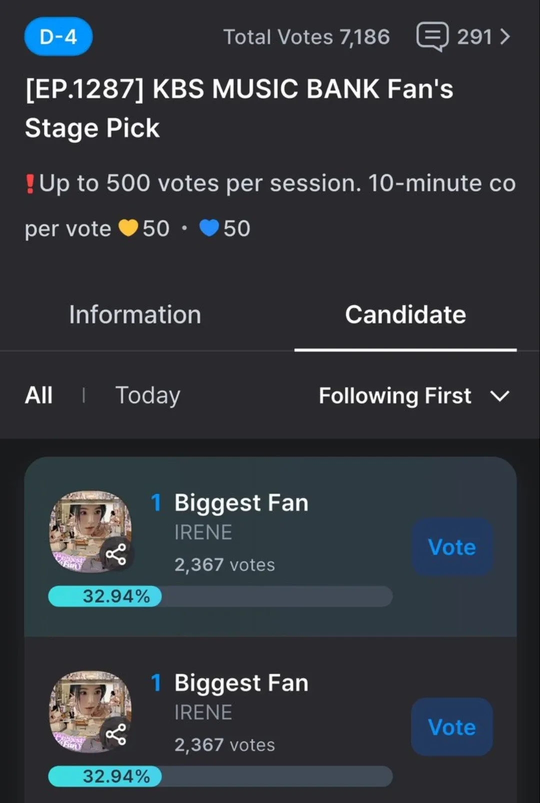 Latest photo of Irene (Red Velvet)