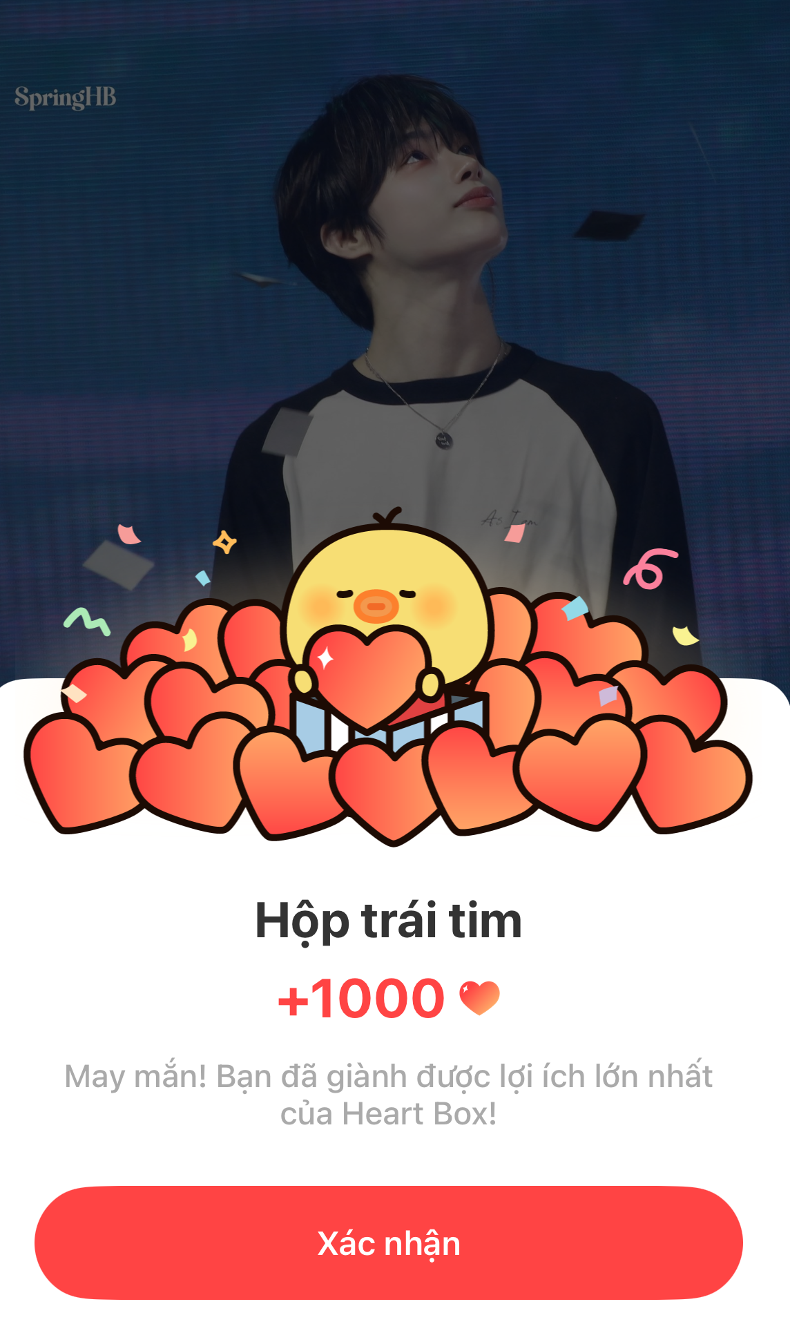 A heartfelt wallpaper shared by Hanbin (TEMPEST)'s fans