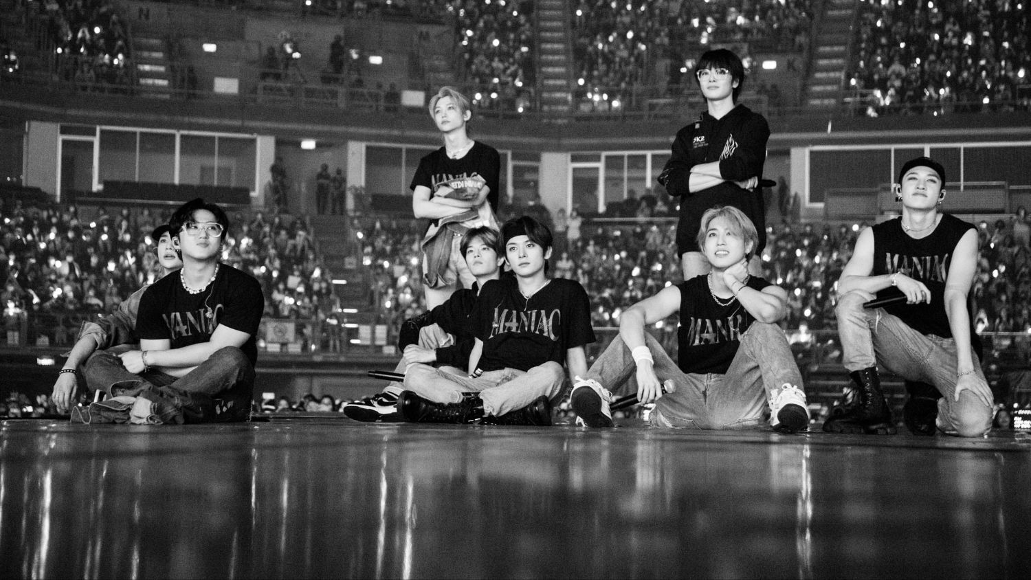 A moment captured by Stray Kids's fan