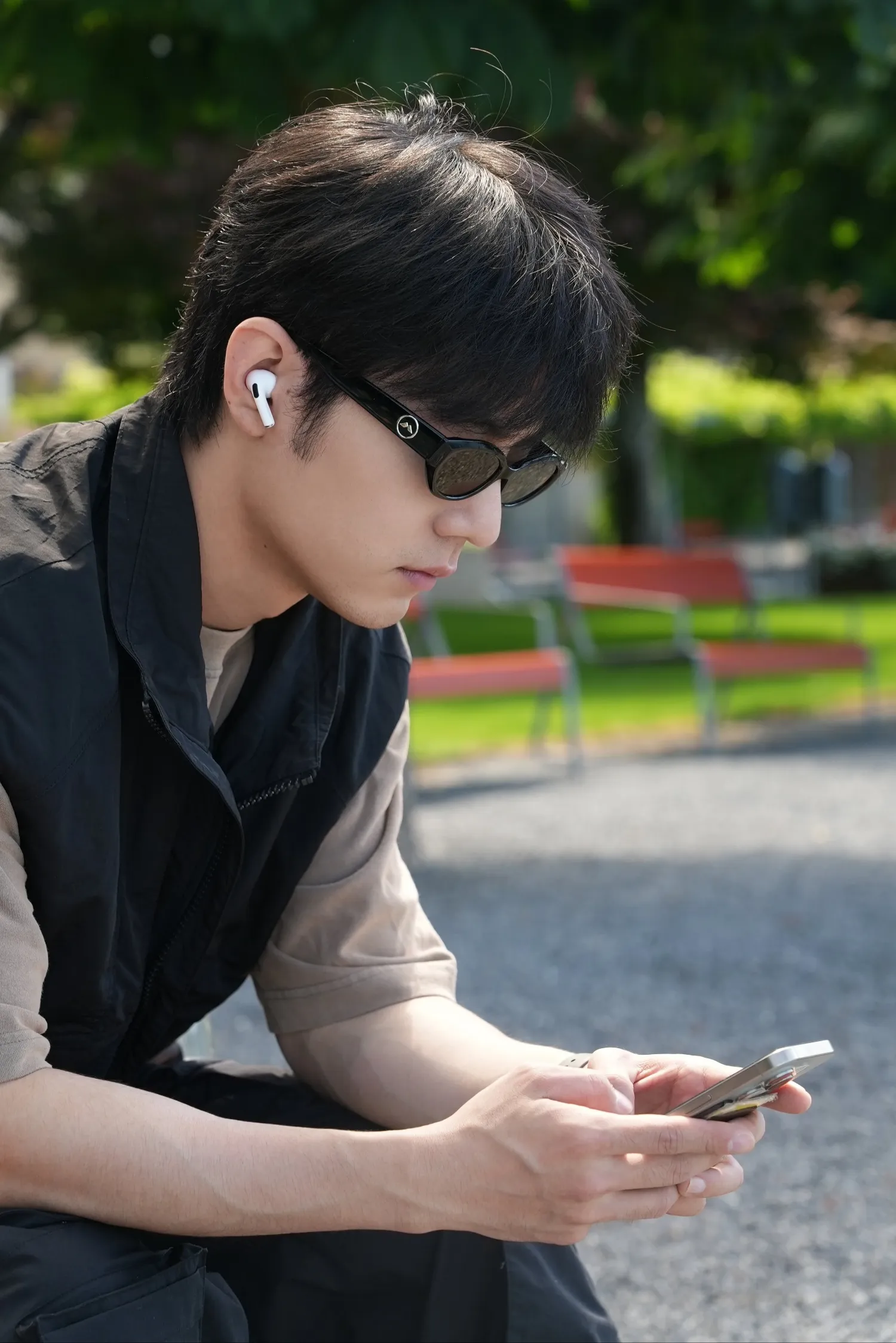 A moment captured by Xiao Zhan's fan