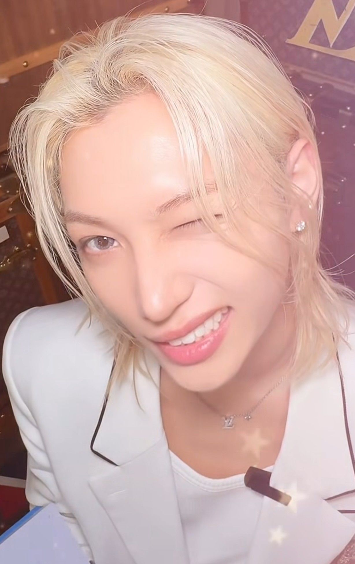 A moment captured by Felix (Stray Kids)'s fan