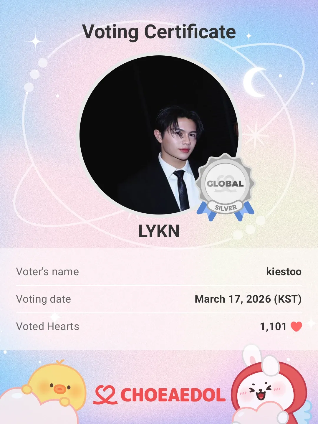 A moment captured by LYKN's fan