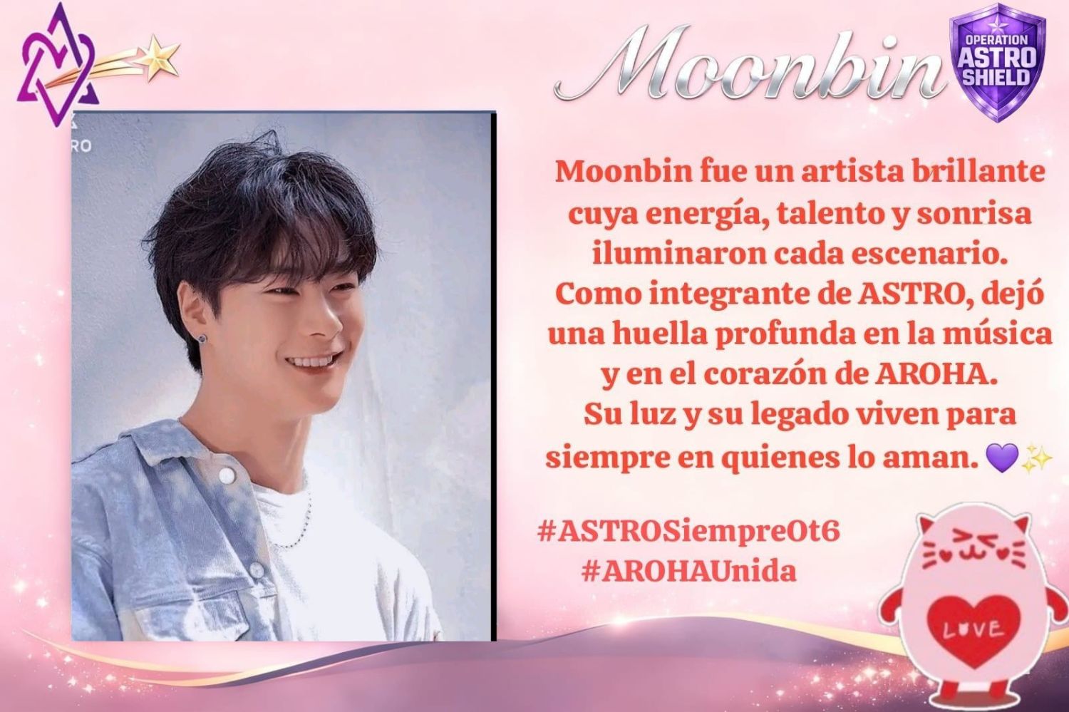 A moment captured by Moonbin (ASTRO)'s fan