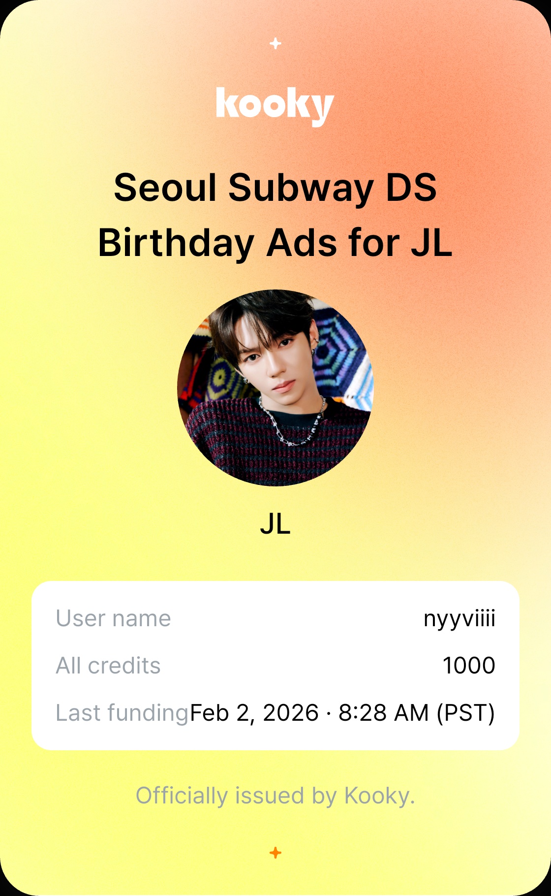 A moment captured by JL (AHOF)'s fan