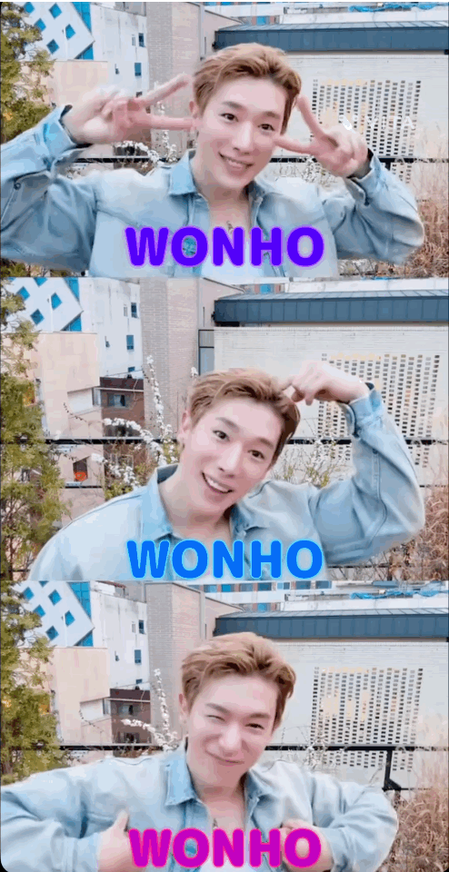 A moment captured by Wonho's fan