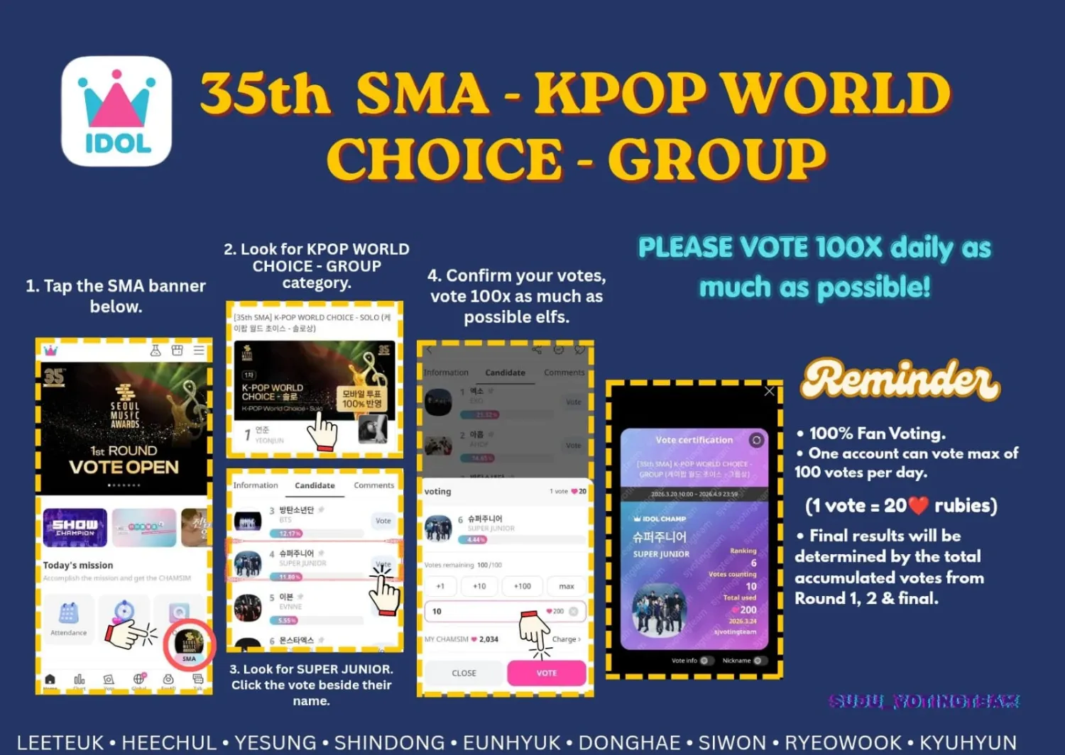 Today’s hot picks from the 슈퍼주니어 community