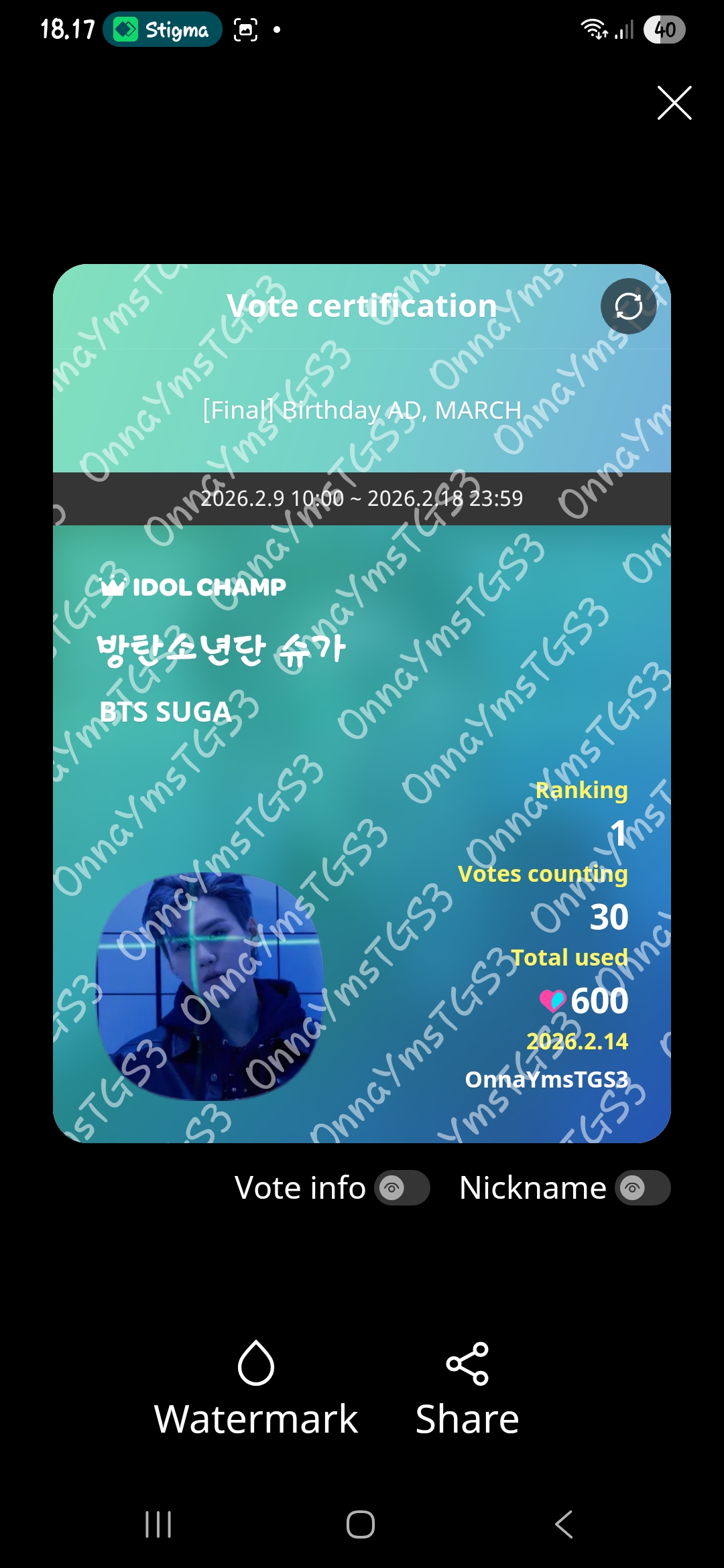 Fandom-recommended wallpaper image of SUGA (BTS)