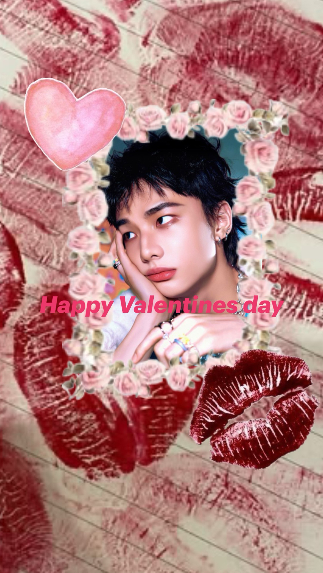 A heartfelt wallpaper shared by Hyunjin (Stray Kids)'s fans