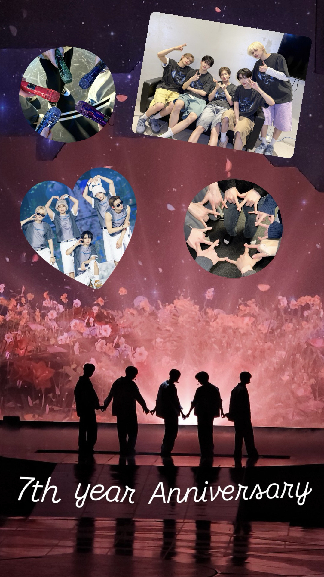 A heartfelt wallpaper shared by TOMORROW X TOGETHER's fans