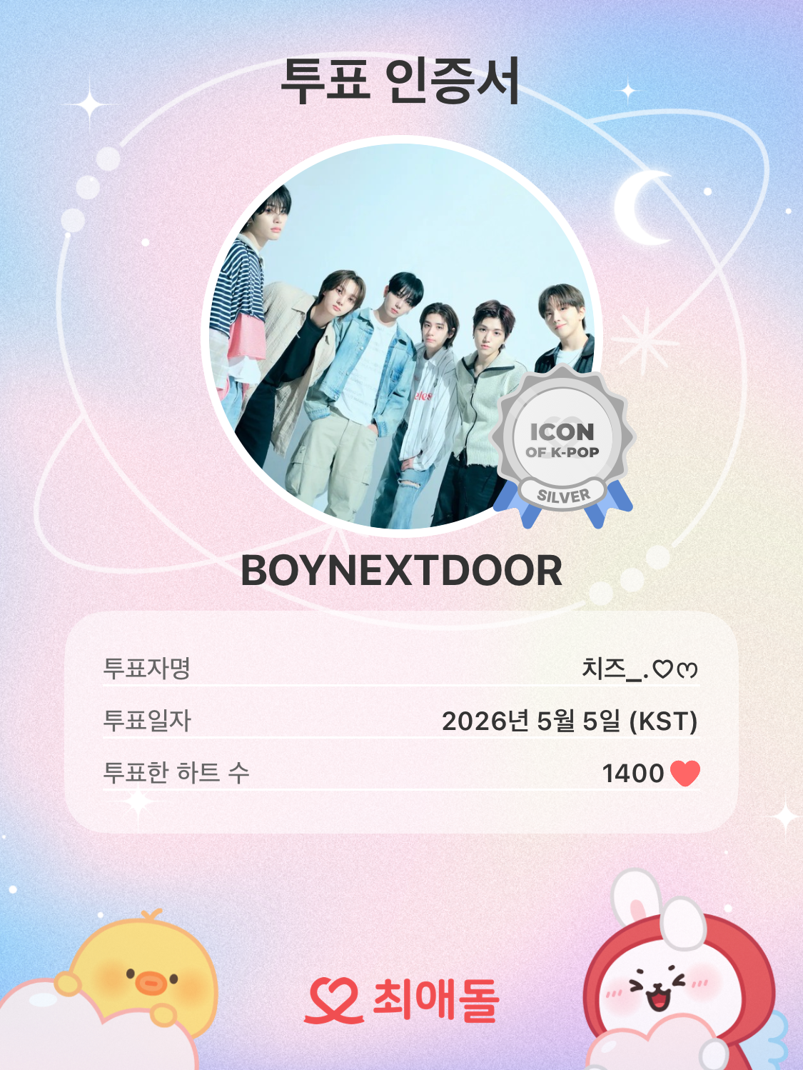 Recent activity shot of BOYNEXTDOOR