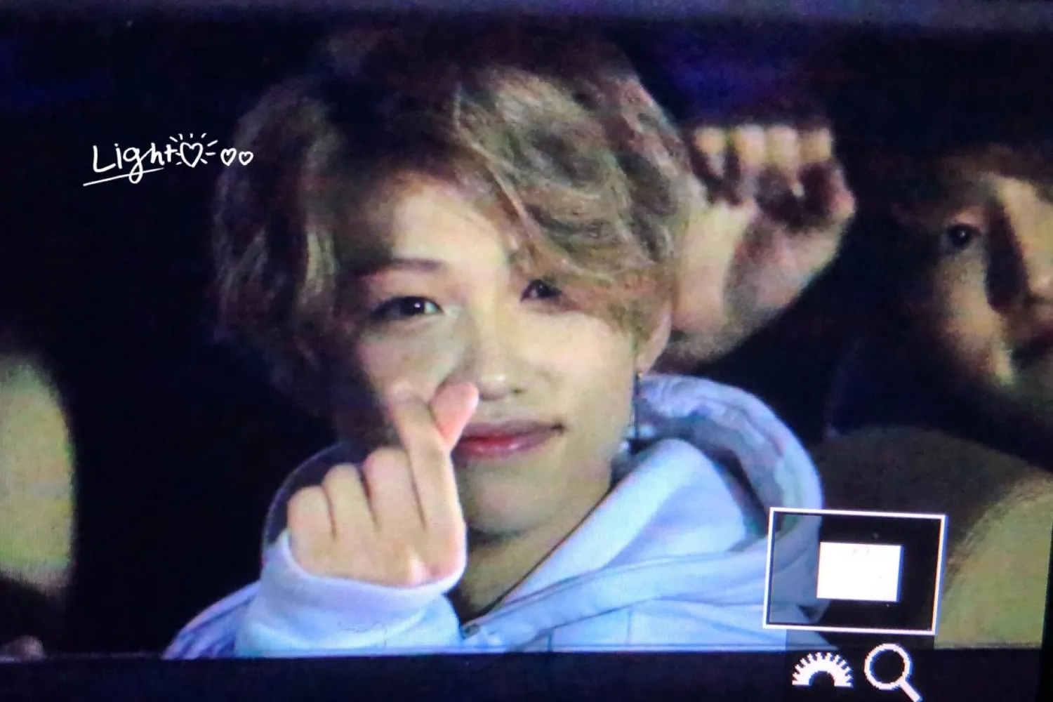 A moment captured by Felix (Stray Kids)'s fan