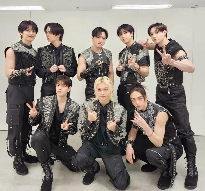 A moment captured by Stray Kids's fan