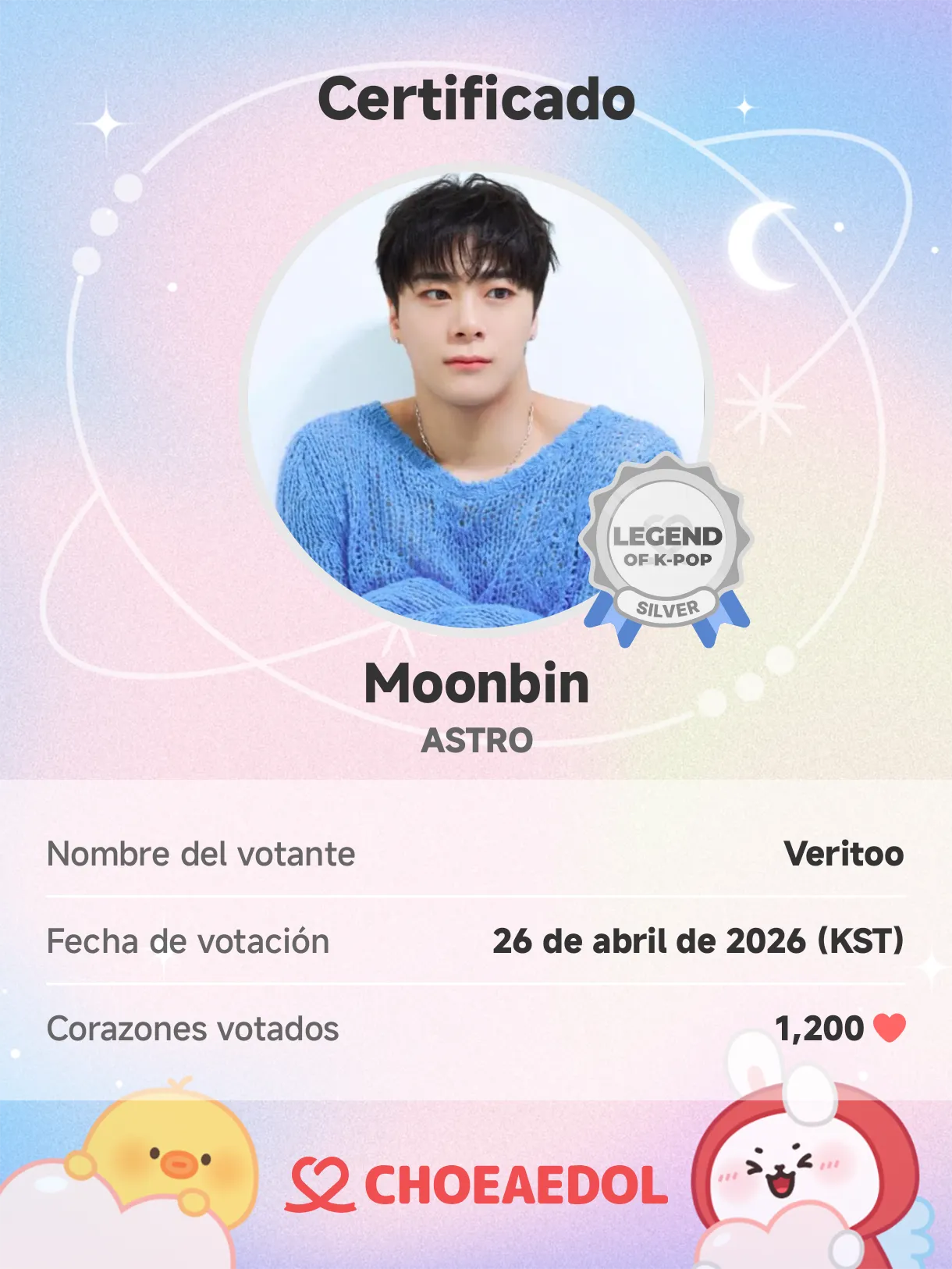 A moment captured by Moonbin (ASTRO)'s fan