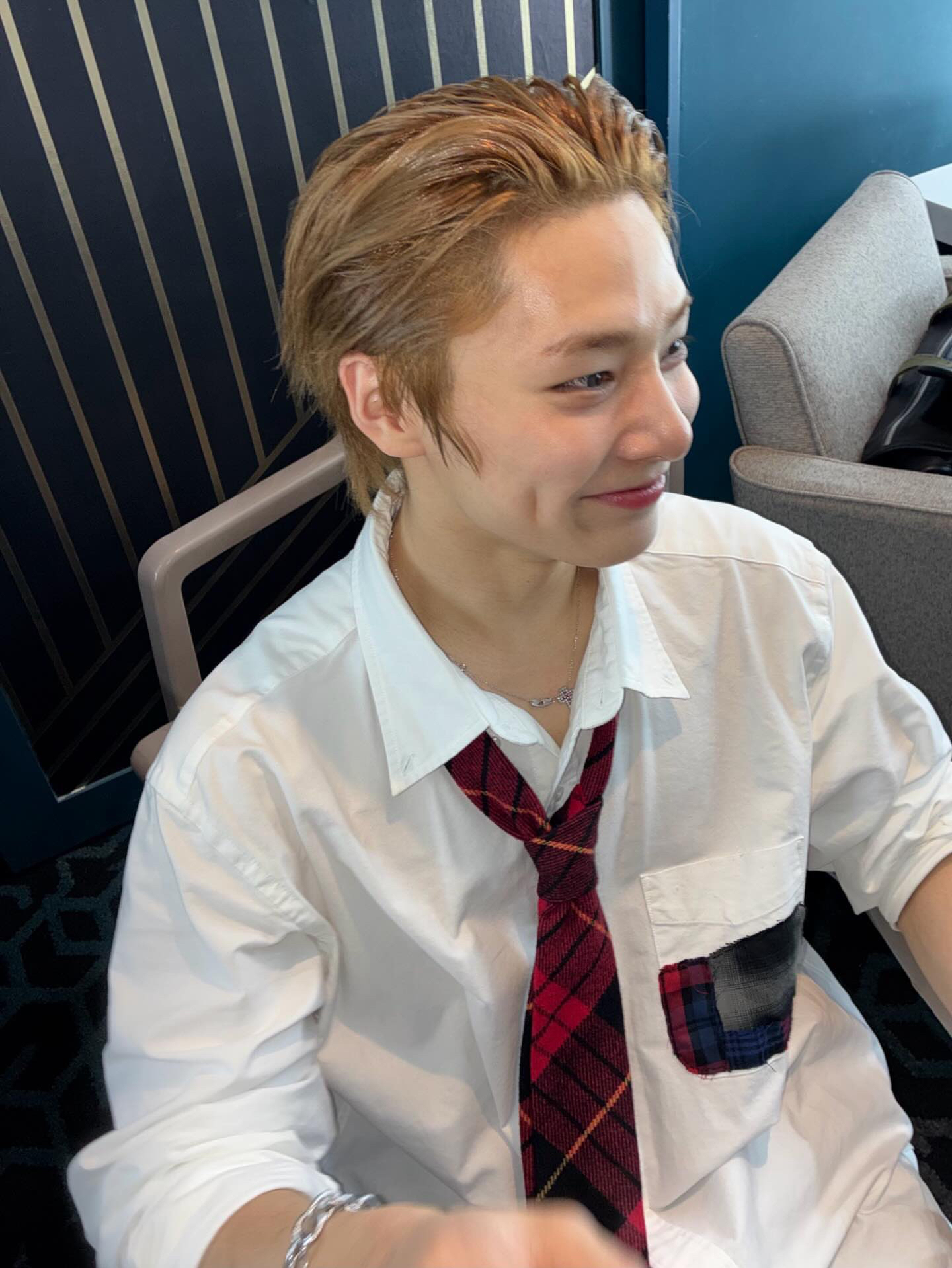 Momen yang diabadikan oleh penggemar I.N (Stray Kids)