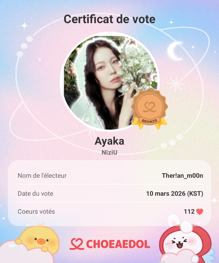 Behind-the-scenes cut of Ayaka (NiziU)