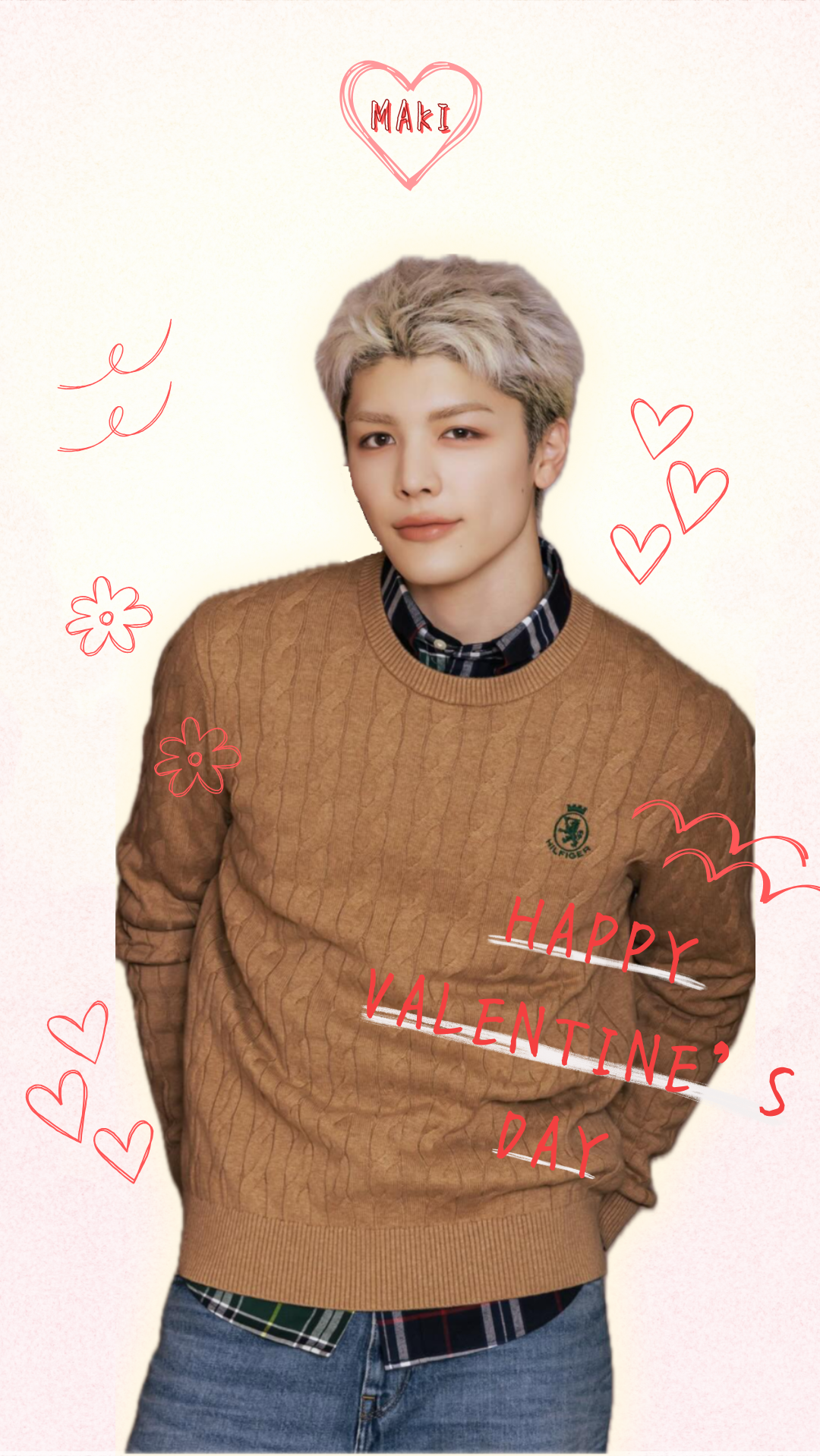 A heartfelt wallpaper shared by Maki (&TEAM)'s fans