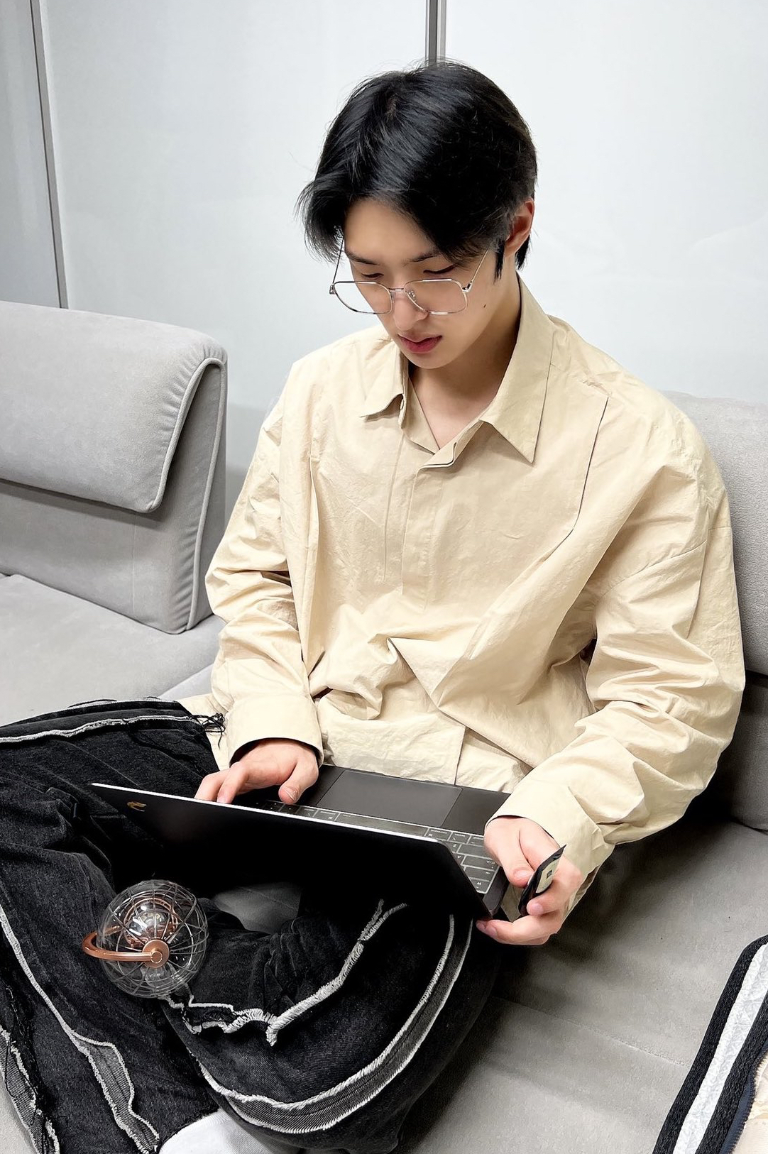 A moment captured by Mingi (ATEEZ)'s fan