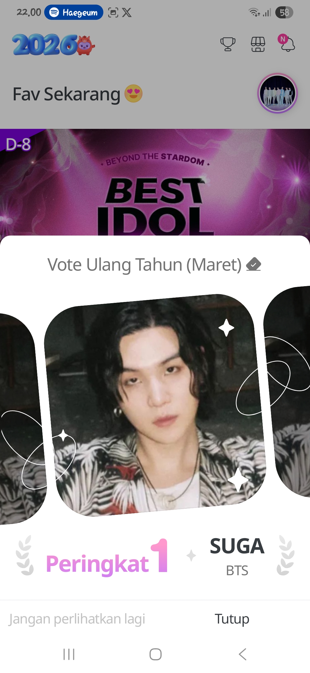 Fandom-recommended wallpaper image of SUGA (BTS)