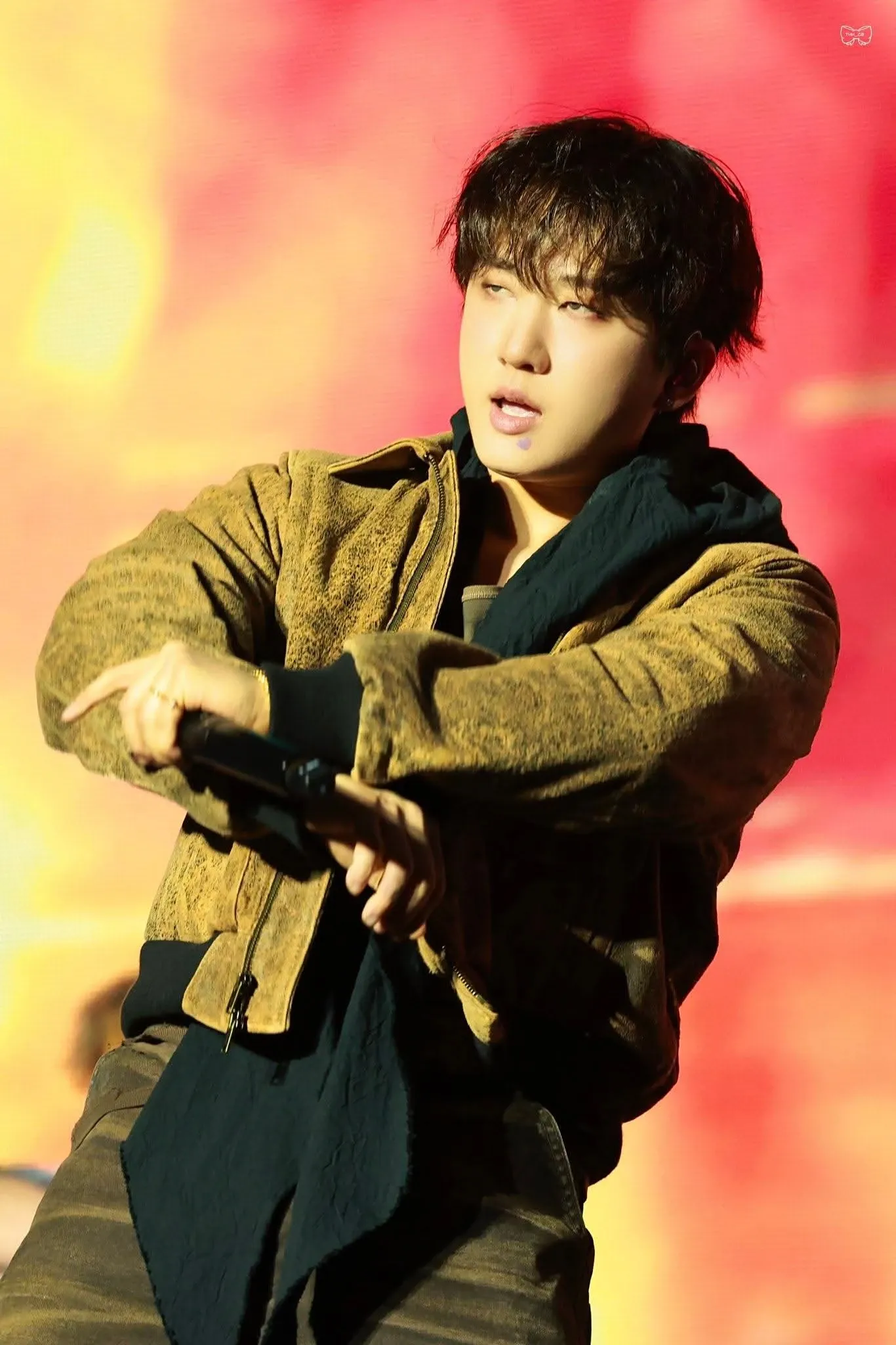 A moment captured by Changbin (Stray Kids)'s fan