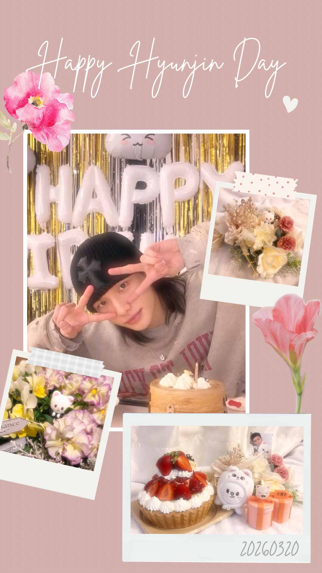 Fan-made special wallpaper for Hyunjin (Stray Kids)