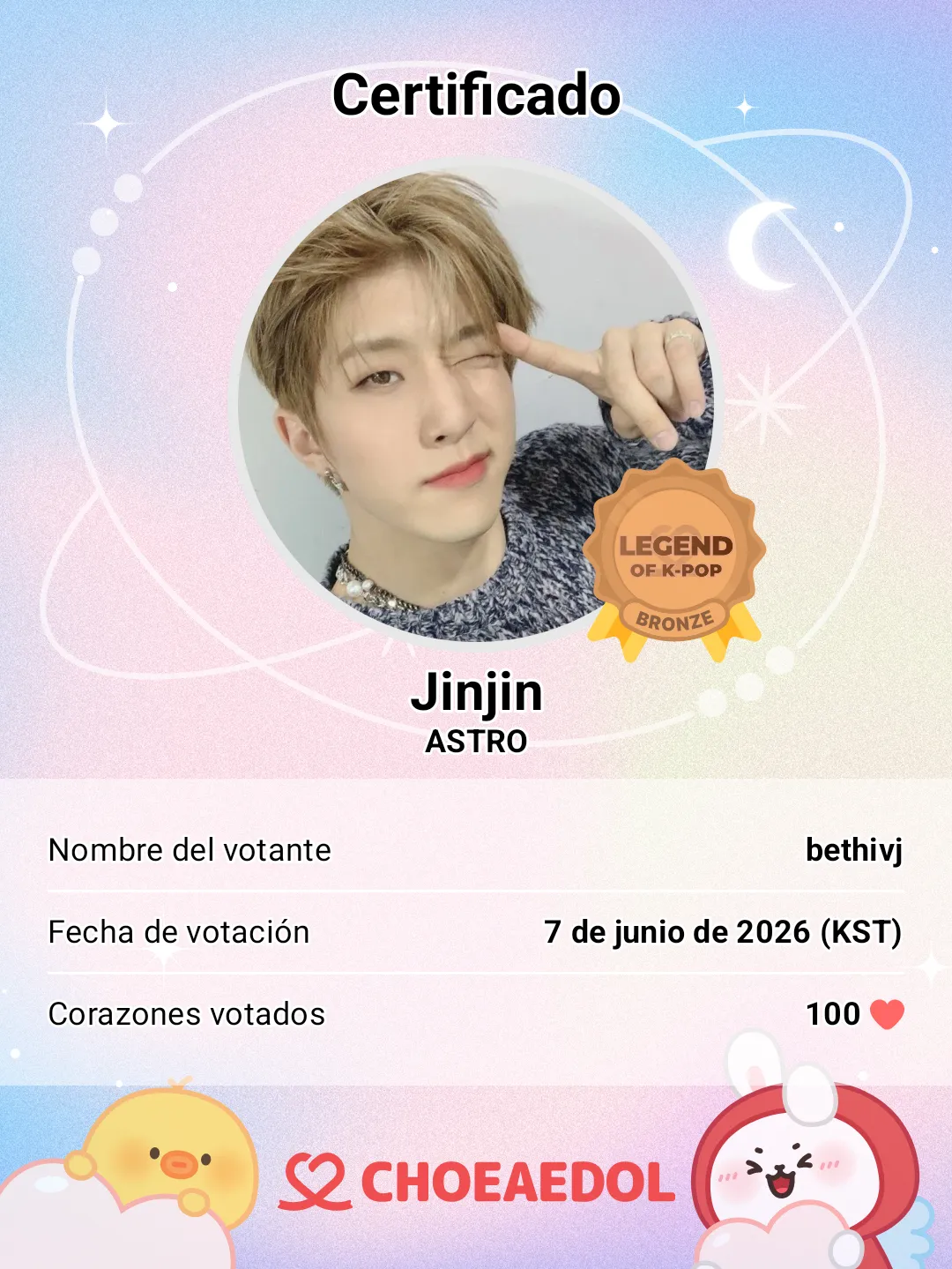 A moment captured by Jinjin (ASTRO)'s fan