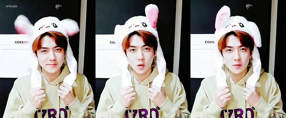 Recent activity shot of Sehun (EXO)