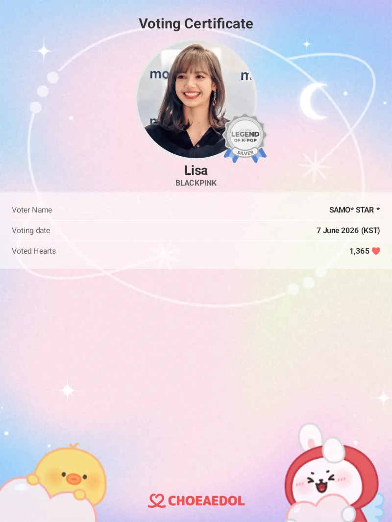 Latest photo of Lisa (BLACKPINK)