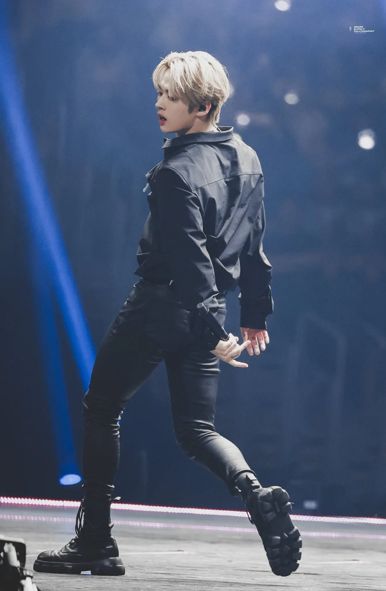 A moment captured by Lee Know (Stray Kids)'s fan