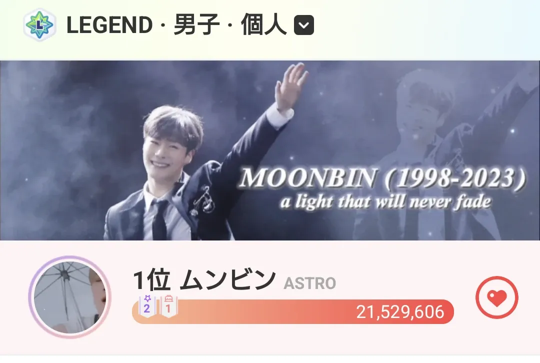 A moment captured by Moonbin (ASTRO)'s fan