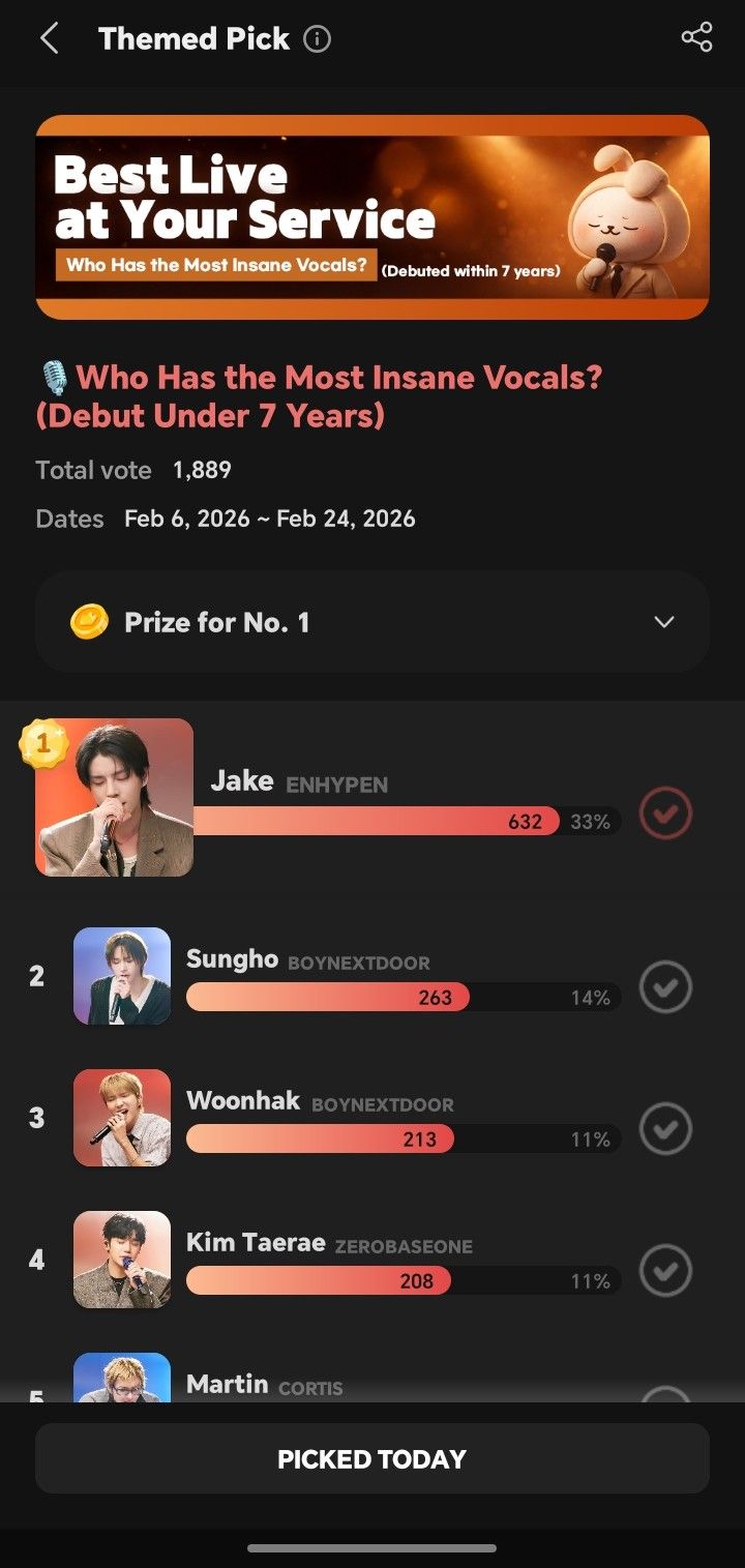 Recent activity shot of Jake (ENHYPEN)